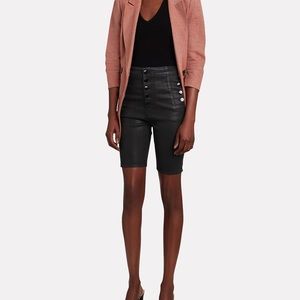 J Brand Natasha Coated Denim Shorts Black NWT